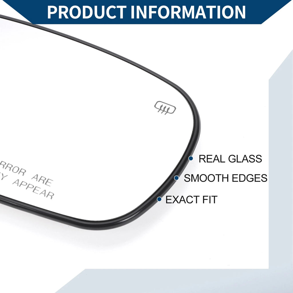 Heated Right Side Mirror Glass Replacement for Chrysler 200 300 (2011–2020)