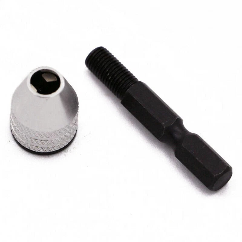 1/4 Inch Hex Shank Keyless Drill Bit Chuck Adapter Converter Quick Change Tool