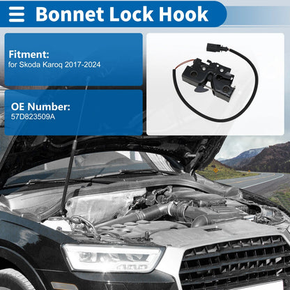 Hood Latch Assembly for Skoda Karoq (2017–2024) No. 57D823509A