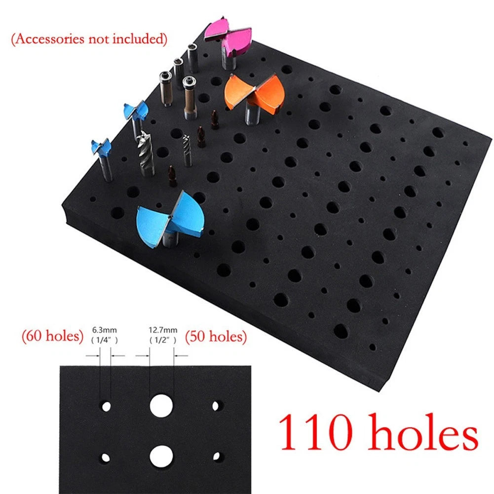 Router Bit Storage Tray for 110 Bits (Fits 1/4" and 1/2" Shank Bits)