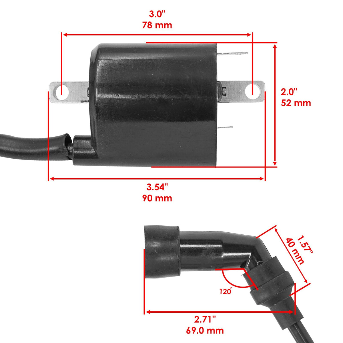 Front Rear Ignition Coils Replacement for Suzuki VS1400GLP Boulevard S83 (2005–2009)