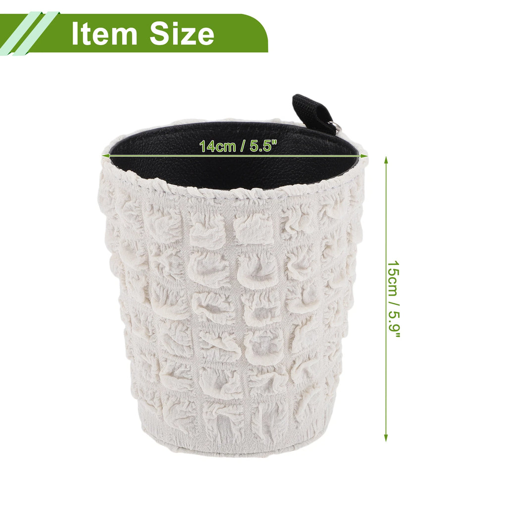Car Trash Can for Universal Fit (1 Pc) - Hook Hanging Cotton Bin White