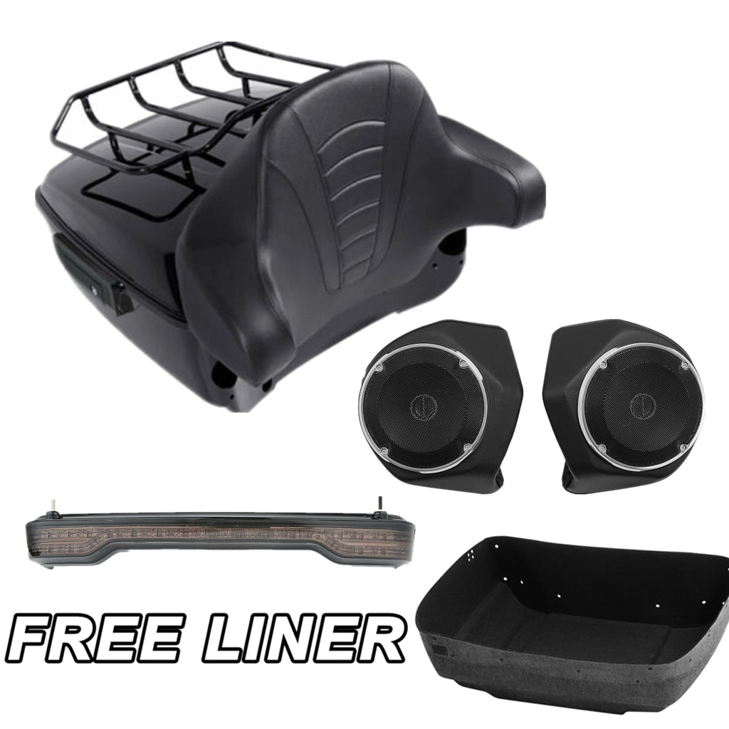 LED Speaker Trunk Top Rack Pad for Harley Road Glide King (2014–2025)