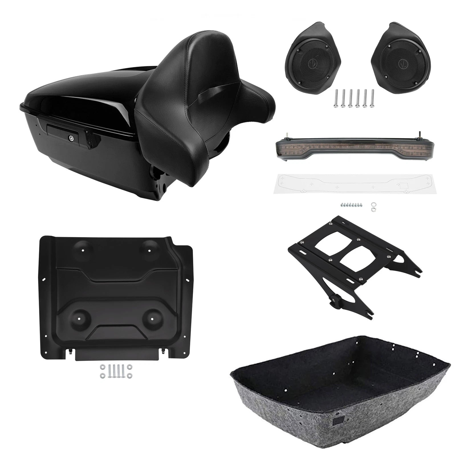 Trunk Pad Mount Speaker Light Plate for Harley Touring Road Glide (2014–2026)
