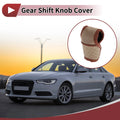 Gear Shift Knob Cover for Car T-Shaped Hook And Loop PU Yellow Orange