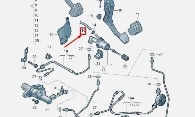 Clutch Master Hose for