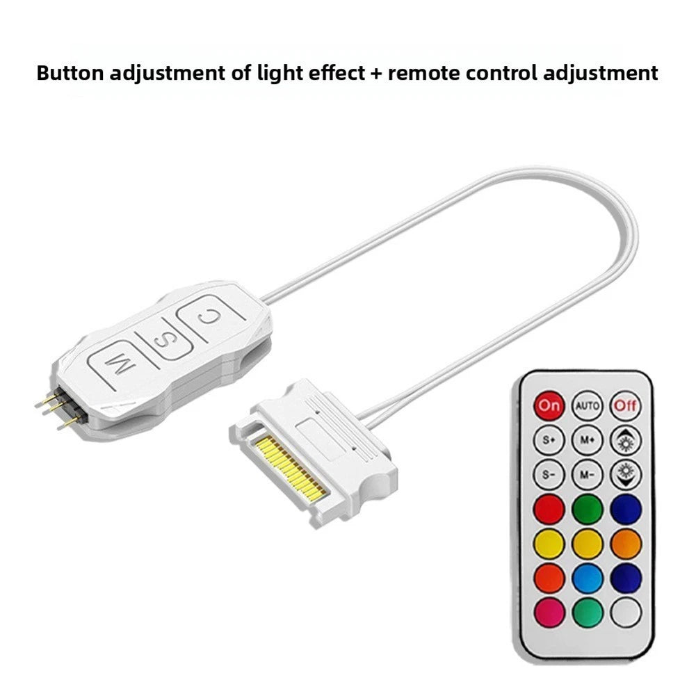 5V ARGB Controller for RGB Fans LED Strips Coolers (SATA Input)