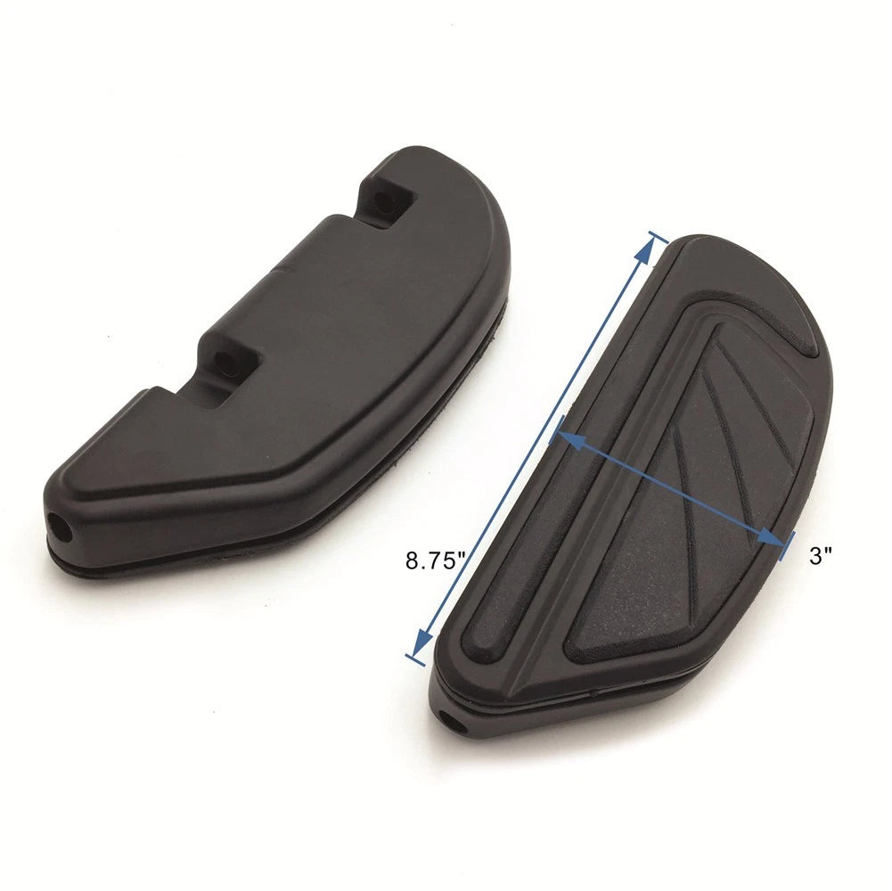 Black Airflow Passenger Footboard Kit for Harley Dyna (2006–Present) & Softail (2000–Present)