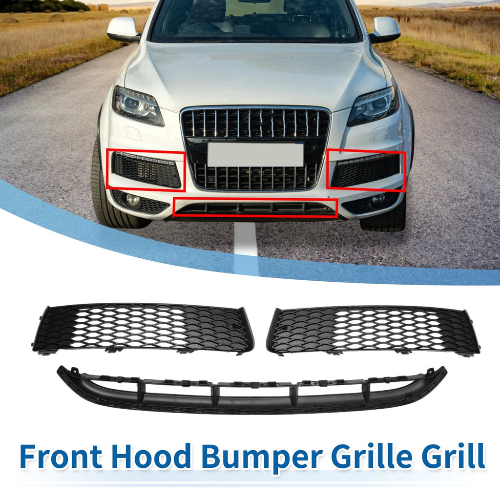 Set Front Lower Bumper Grille Grill Replacement for Audi Q7 (2020–2024)