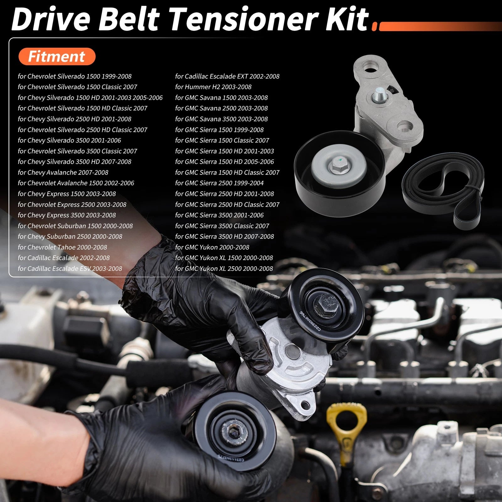 Drive Belt Tensioner Kit for Chevrolet Silverado 1500 (2003–2018)