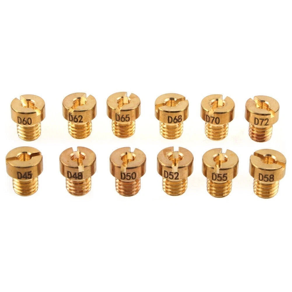 12x 5mm Replacement Carburetor Main Jets for Dellorto SHA PHBG (#45-#72)