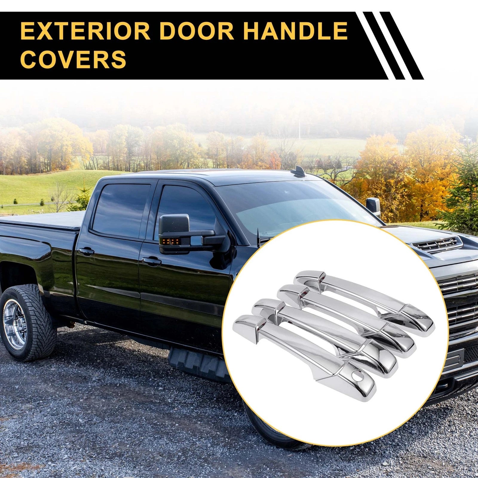 Exterior Door Handle Cover Set Replacement for Chevrolet Avalanche (2002–2013)