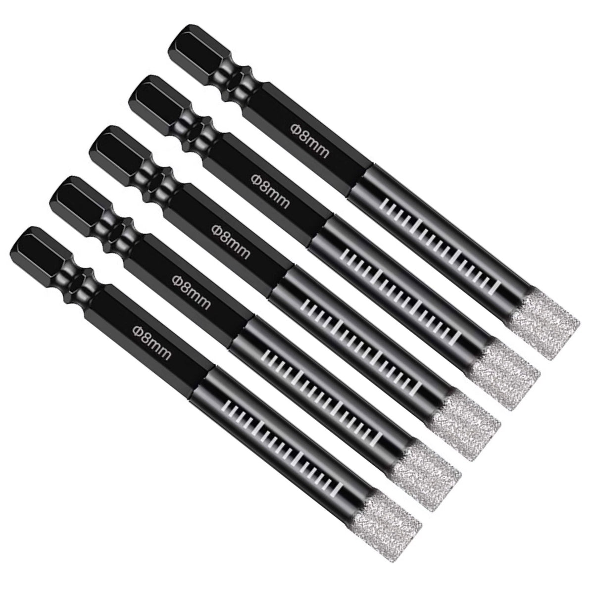 5PCS 8mm Dry Diamond Drill Bits for Porcelain Granite Tile Glass Ceramics Marble