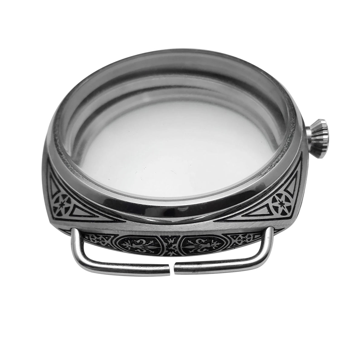 Watch Case Movement for ETA 6497 6498 (47mm, Stainless, Black Pattern)