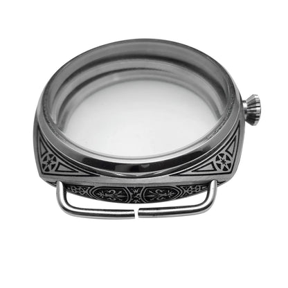 Watch Case Movement for ETA 6497 6498 (47mm, Stainless, Black Pattern)