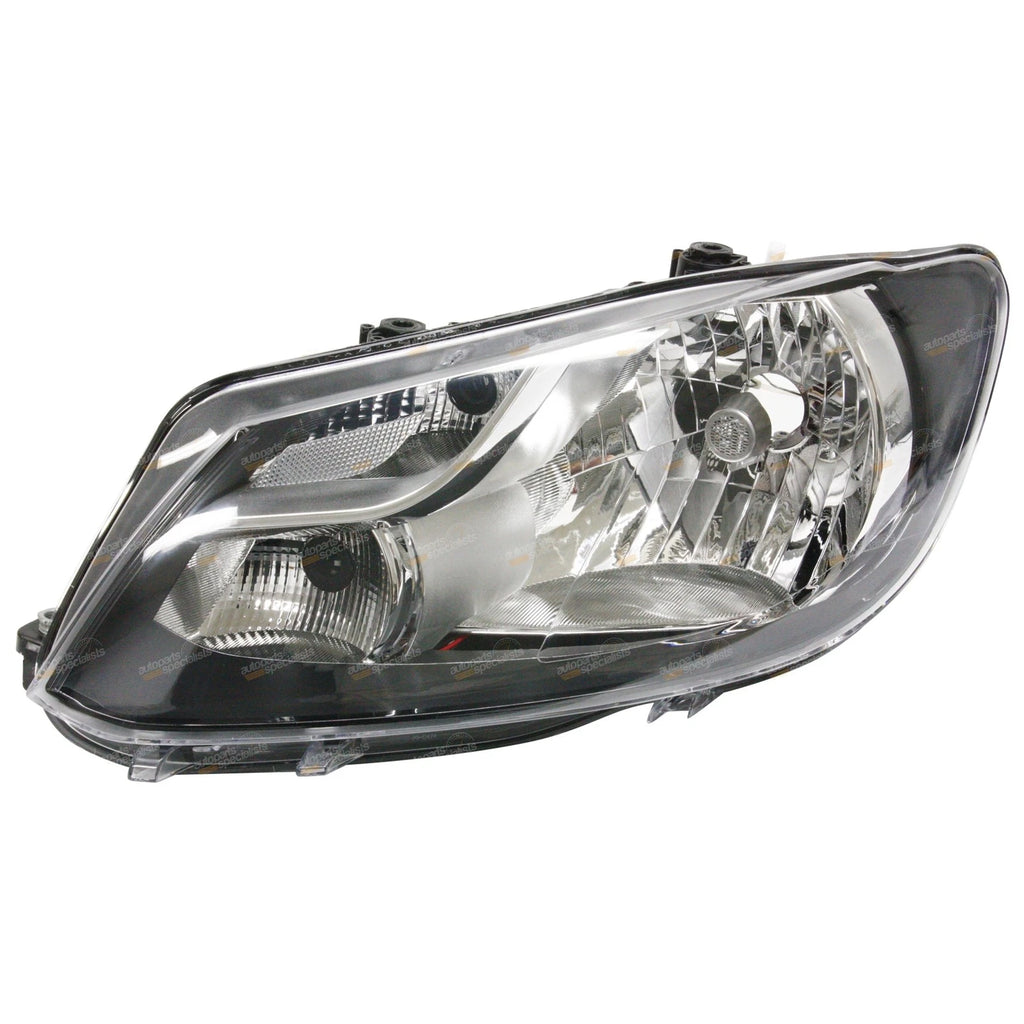 2X Clear/Black Headlights Pair for VW Caddy 2K (2010–Onward) L+R