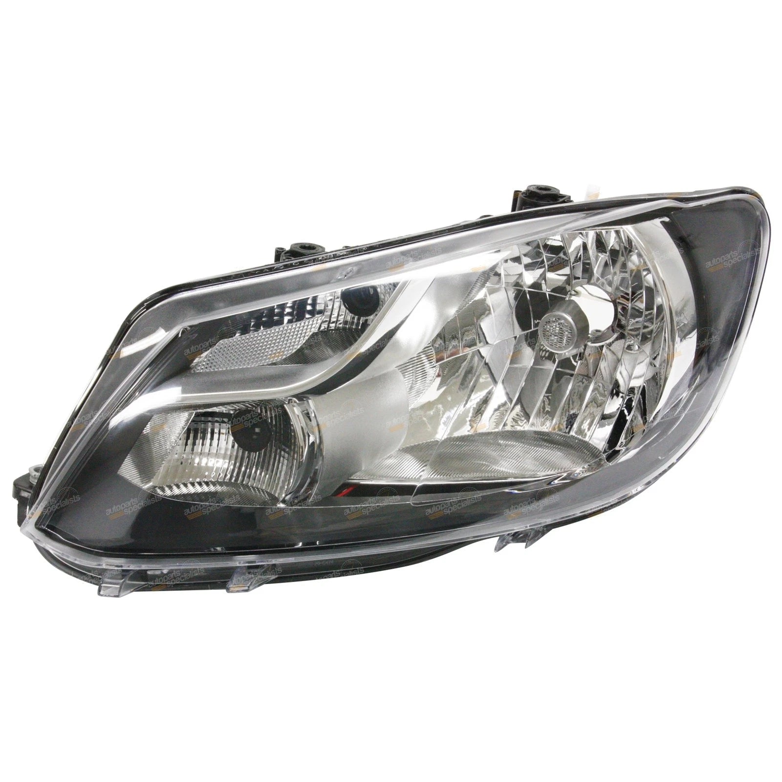 2X Clear/Black Headlights Pair for VW Caddy 2K (2010–Onward) L+R