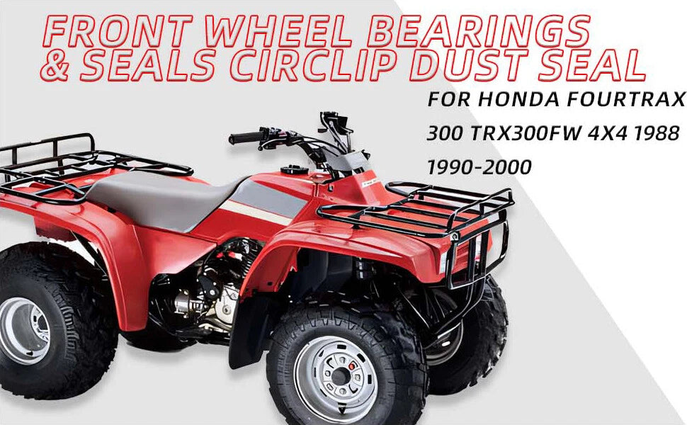 Front Wheel Bearing Seal Kit for Honda FourTrax 300 4x4 TRX300FW (1988–2000)