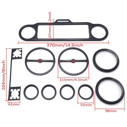 Black Skull Inner Fairing Trim Kit for Harley Electra Glide, Street Glide (2006–2013)
