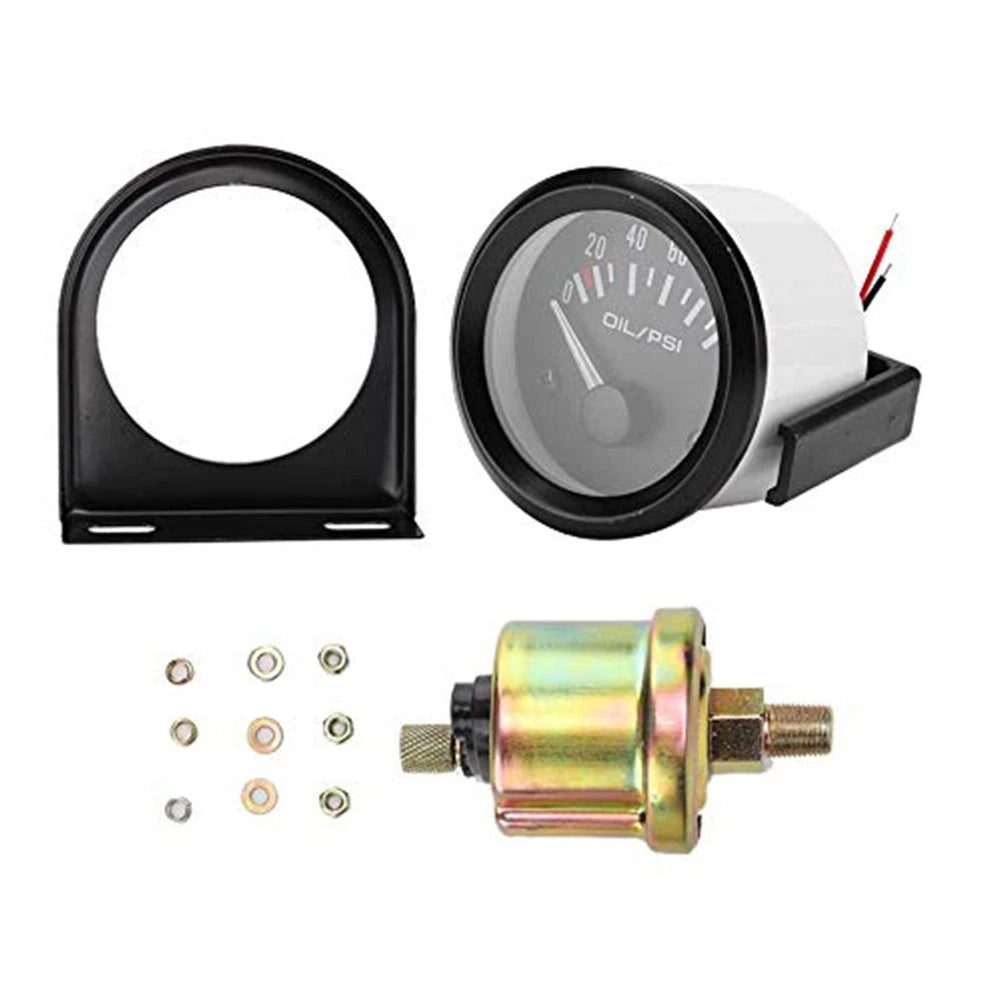 52mm Oil Pressure Monitor for 12V Vehicle Engine Testing
