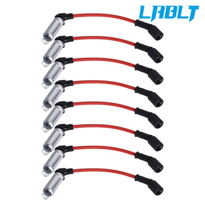 8Pcs Ignition Coil & Spark Plug Wire for Chevy GMC Buick 4.8L 5.3L 6.0L