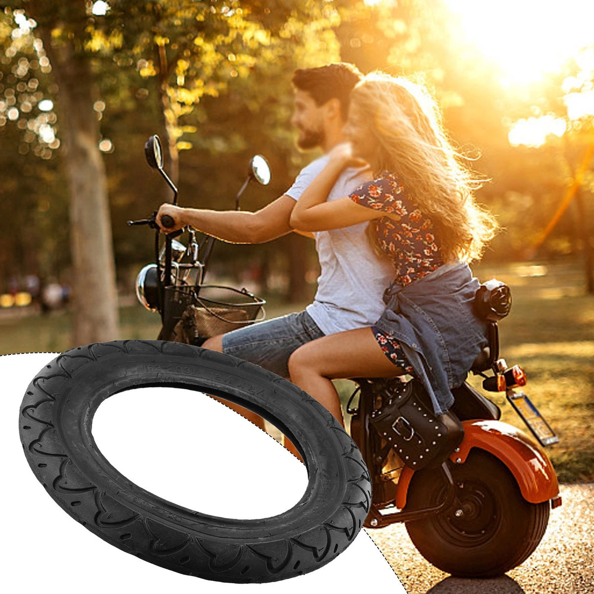 12 Inch Rubber Outer Tire 12.5x2.50 for E-Bike Scooter