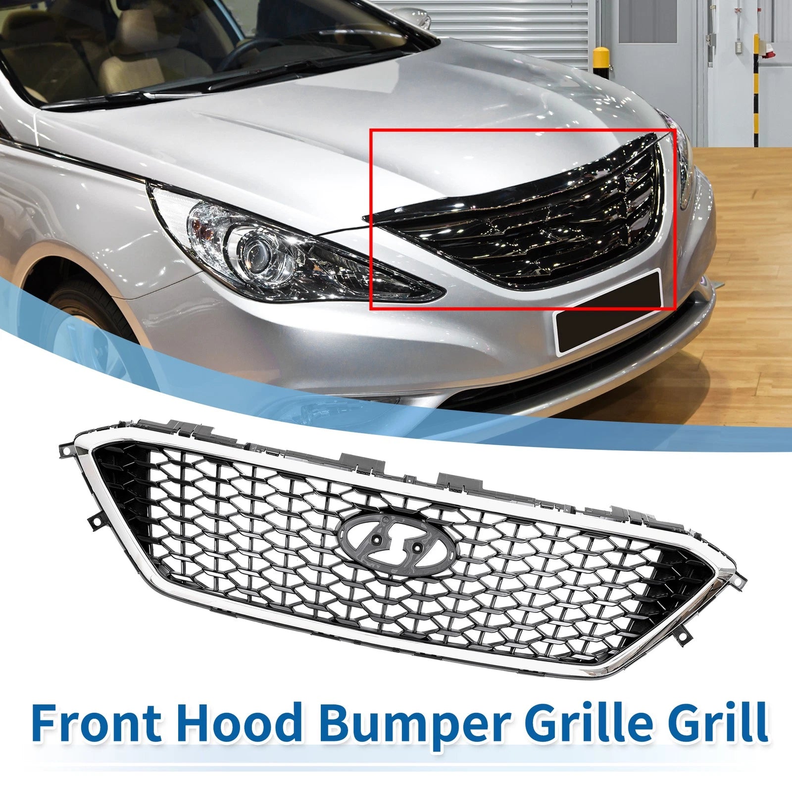 Front Hood Bumper Grille for Hyundai Sonata (2018–2024)