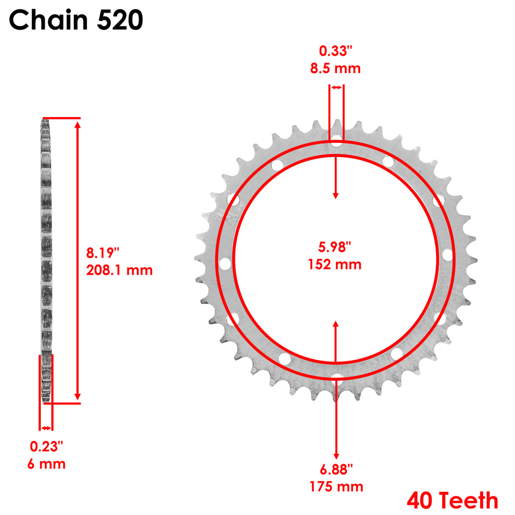 Rear Axle Collar with Sprocket Replacement for Yamaha Warrior 350 (1989–2004)