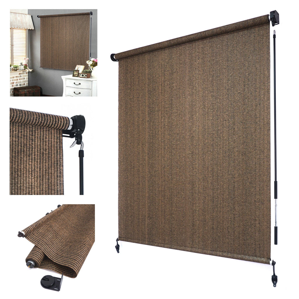 Roller Shade Blind for Deck Porch Balcony Patio (Light Filter)