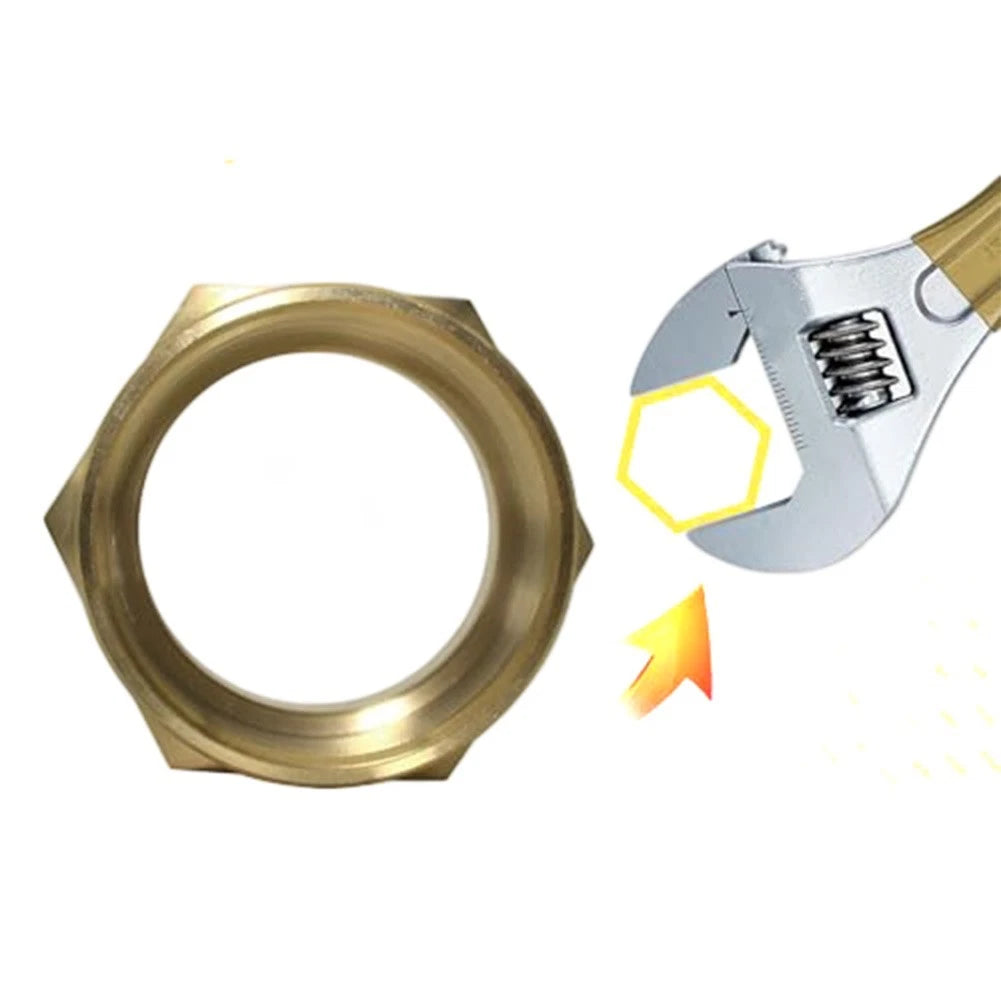 Brass Hose Adapter 1-1/2 NPT Female Hexagonal Fitting for Automotive