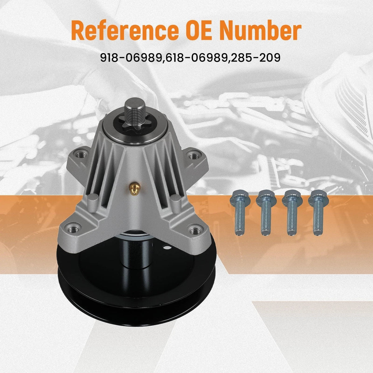 Deck Mandrel Spindle for MTD LT 4600 (918-06989, 618-06989, 285-209)