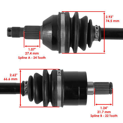 Rear Axles Left and Right Replacement for Honda Rancher 420 TRX420 (2009–2014)