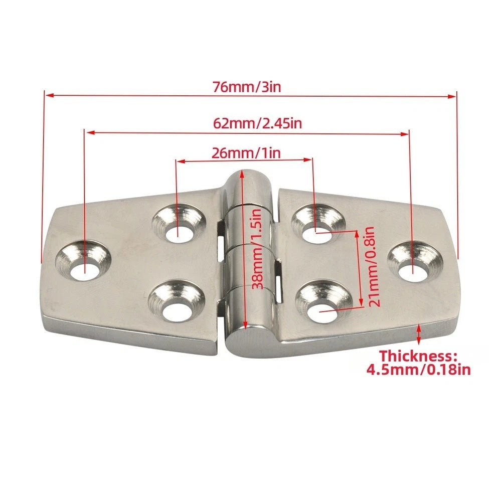 316 Marine Stainless Steel Hinge and Square Pull Hardware Set for Boat