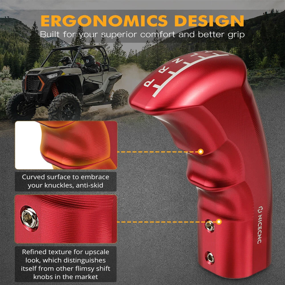 NICECNC Grip Gear Selector Shift Knob for Polaris Ranger 1000 (2016–2018)