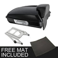 Matte Razor Trunk Backrest Chrome Mount for Harley Road King (2014–2026)