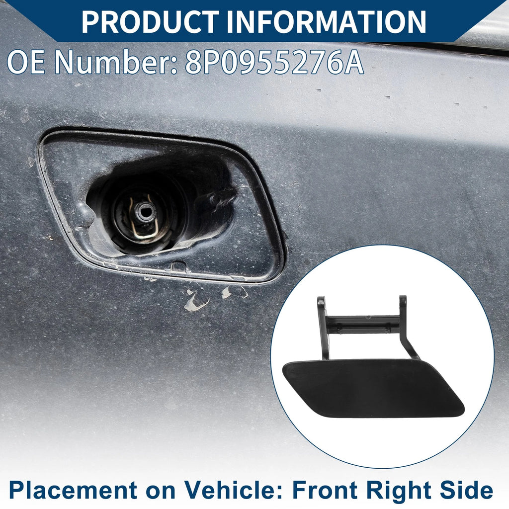 Front Right Washer Nozzle Cover Cap for Audi A3 (2008–2014) Unpainted