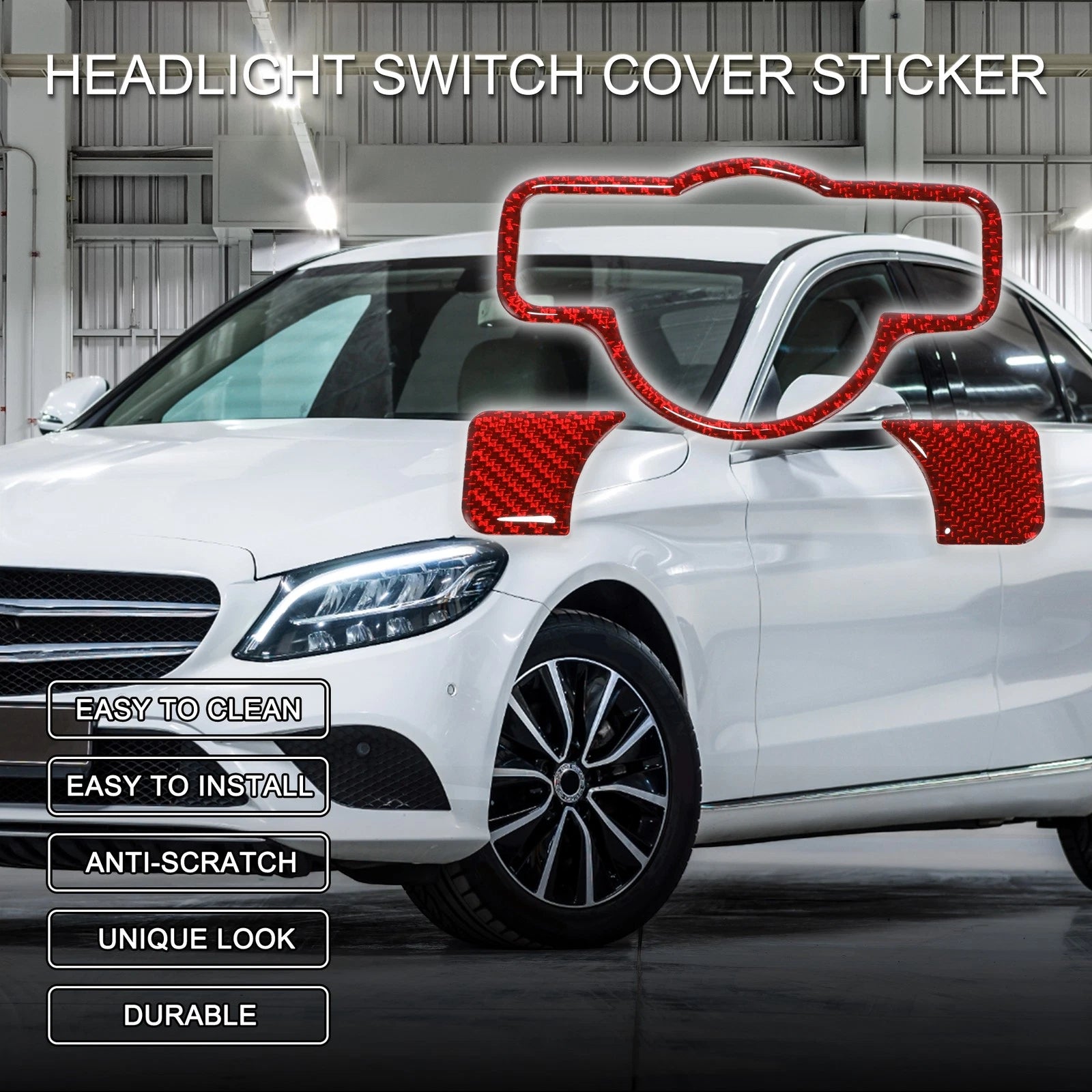 Headlight Switch Cover Replacement for Mercedes-Benz A B C E G CLA Type-B (2014–2019)