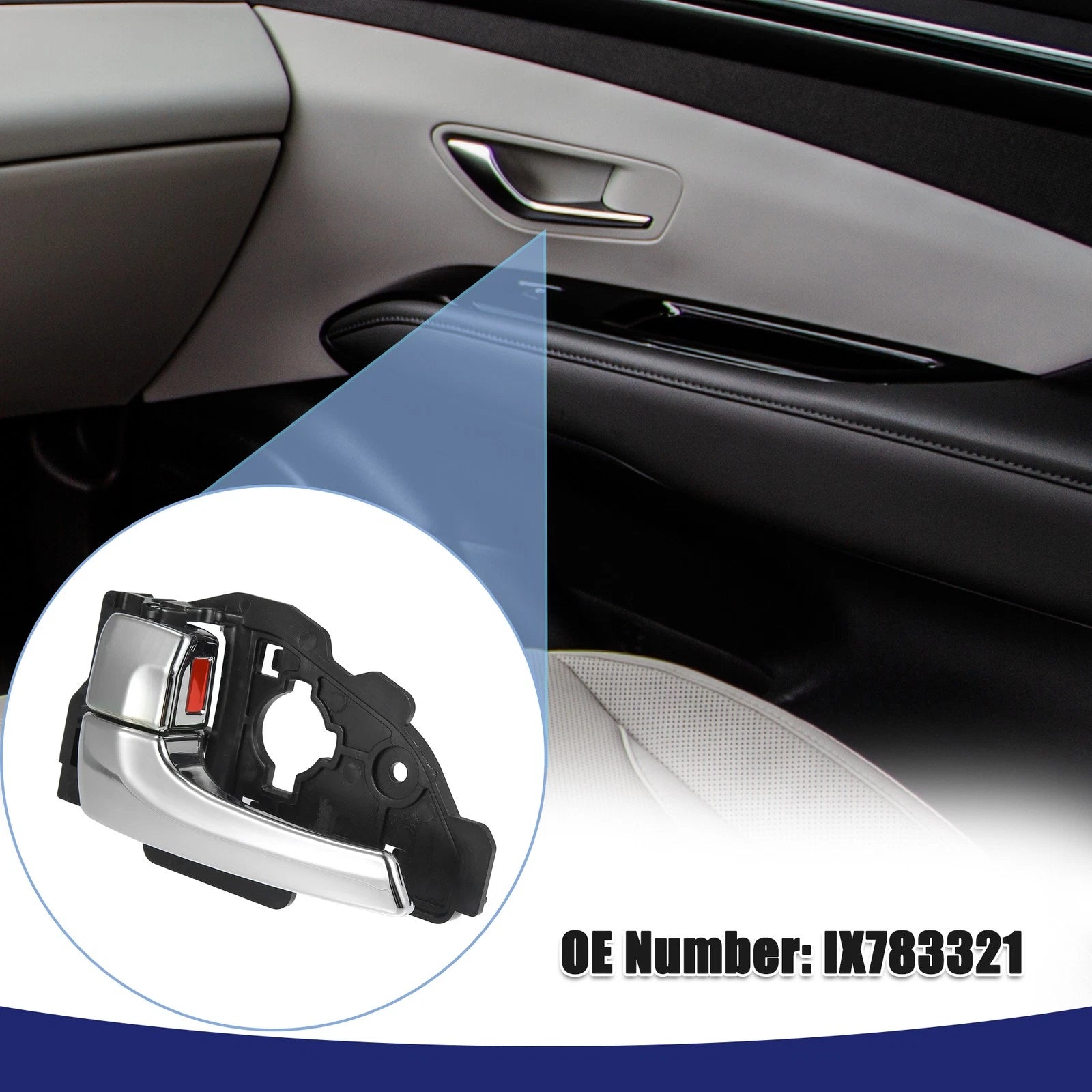 Left Side Inner Interior Door Handle Plastic for Hyundai Tucson (2016–2022)