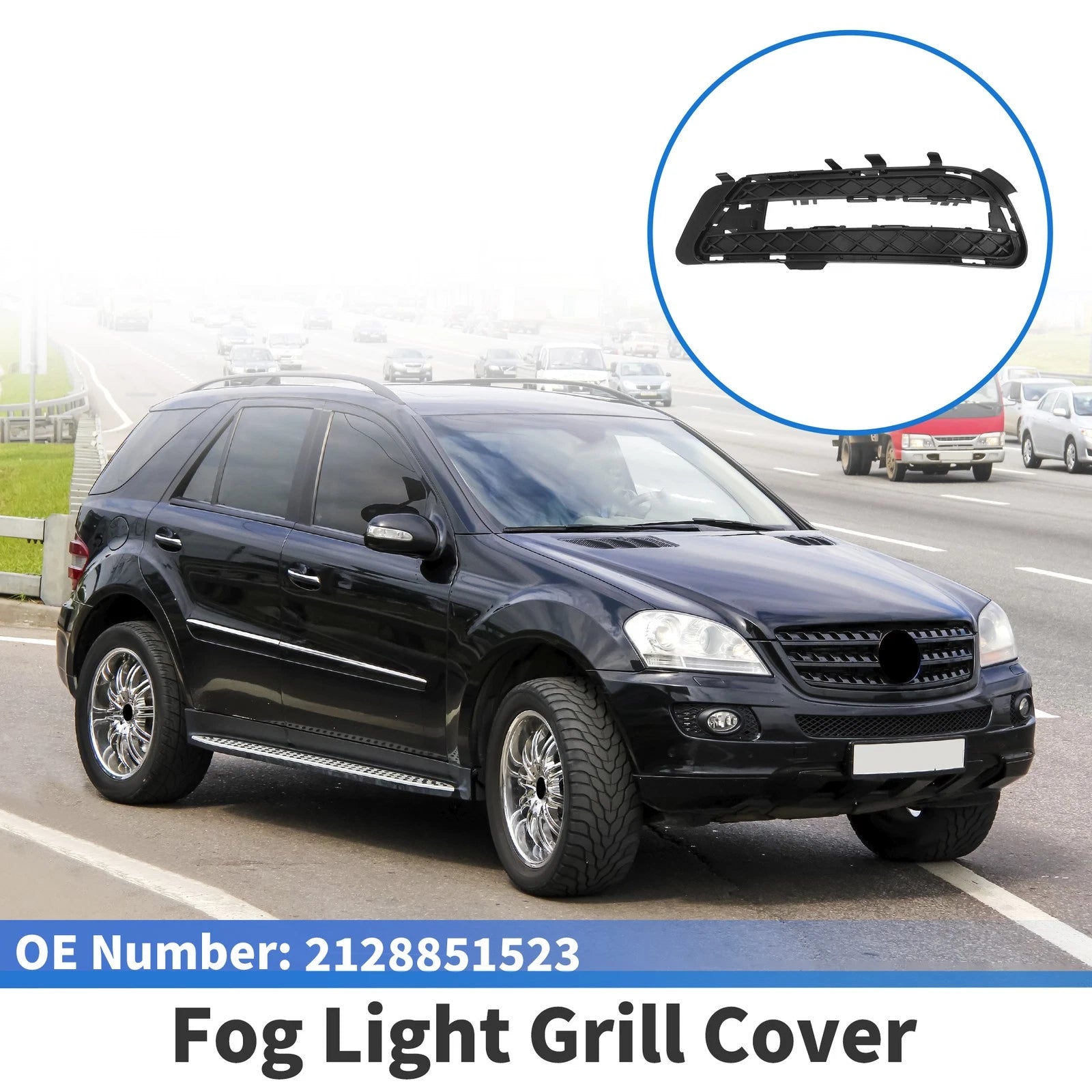 Front Left Fog Light Grill Replacement for Mercedes E350 (2010–2013)