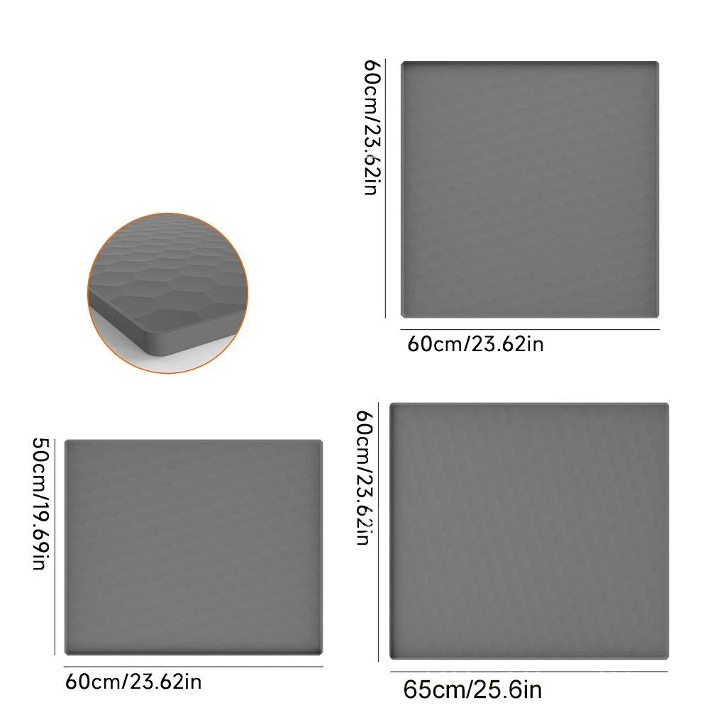 Non-Slip Rubber Top Mat for Top Load Washer Dryer