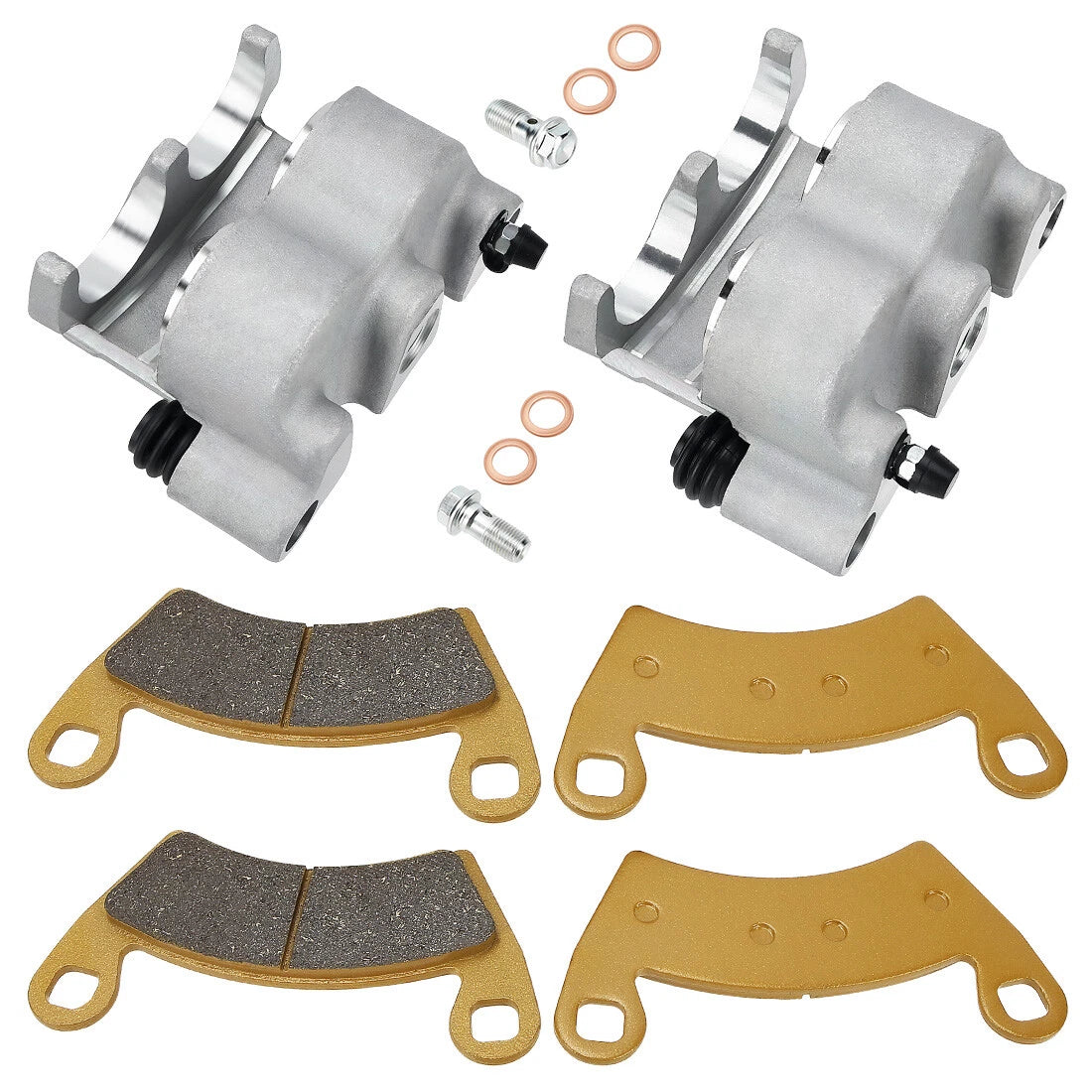 Front Brake Calipers w/Pads for Polaris RZR 4 800/900 (2010–2018)