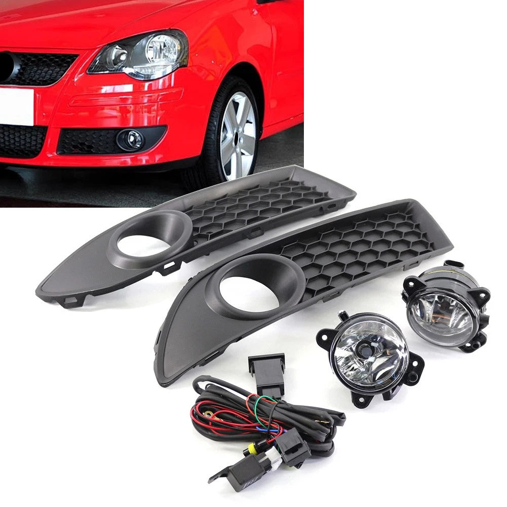 Fog Light Kit for VW Lo (2005–2009) - Left & Right, Mesh Grille