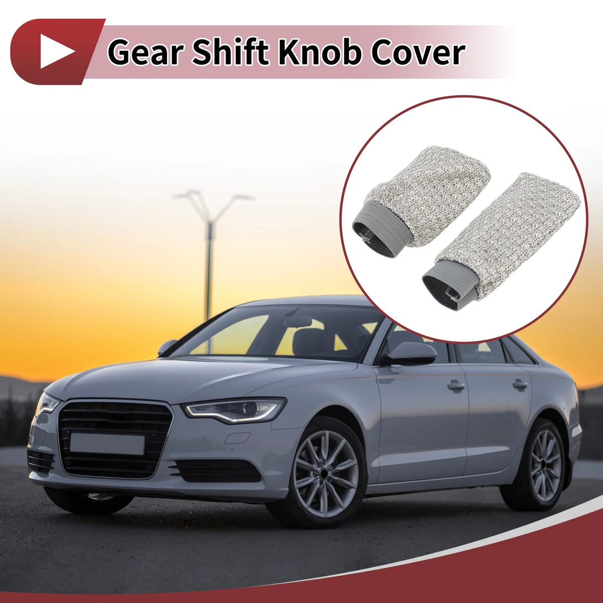 Gear Knob Protector & Handbrake Cover for Universal Cars (Gray)