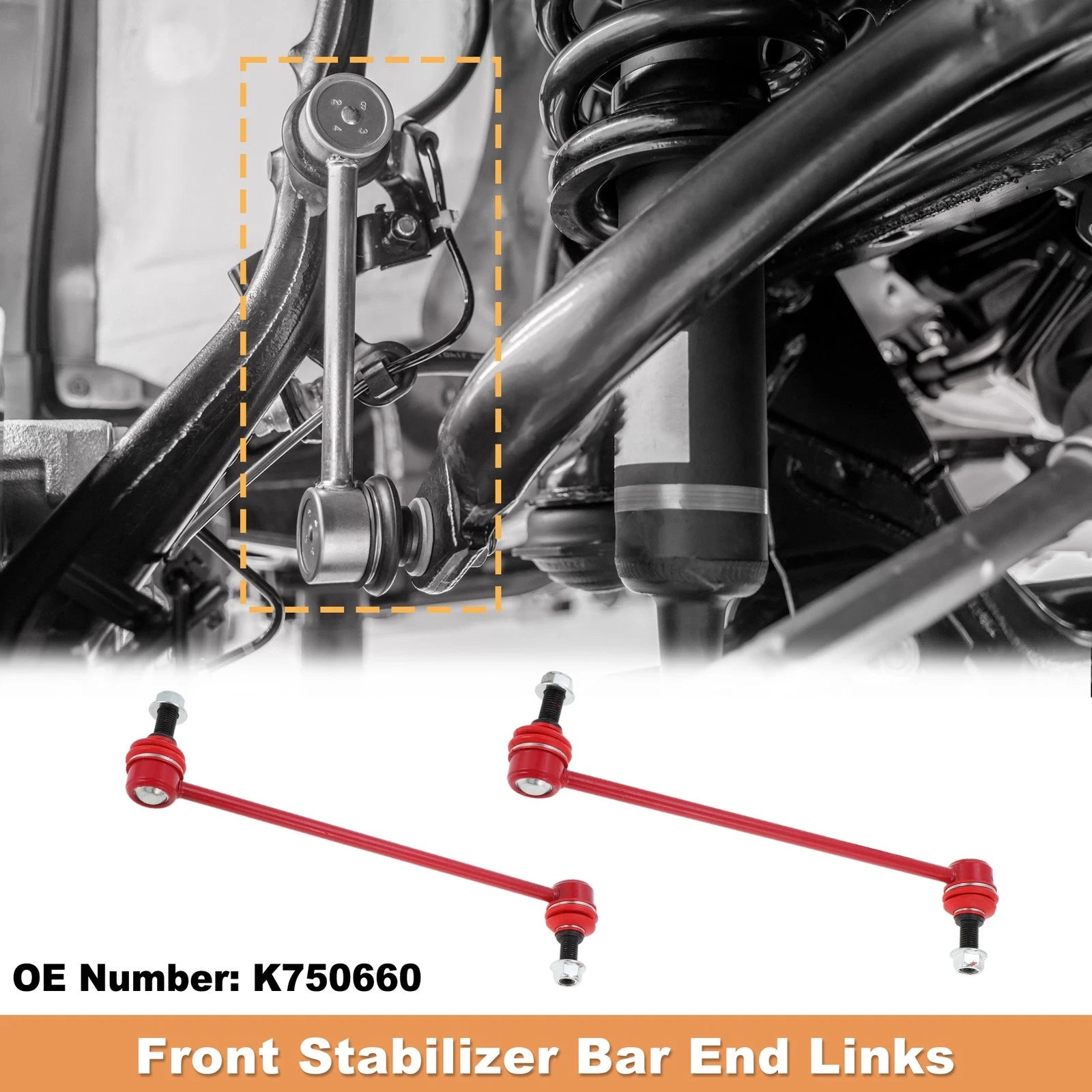 2pc Front Sway Bar Links Replacement for Chevrolet Impala Malibu (2011–2017)
