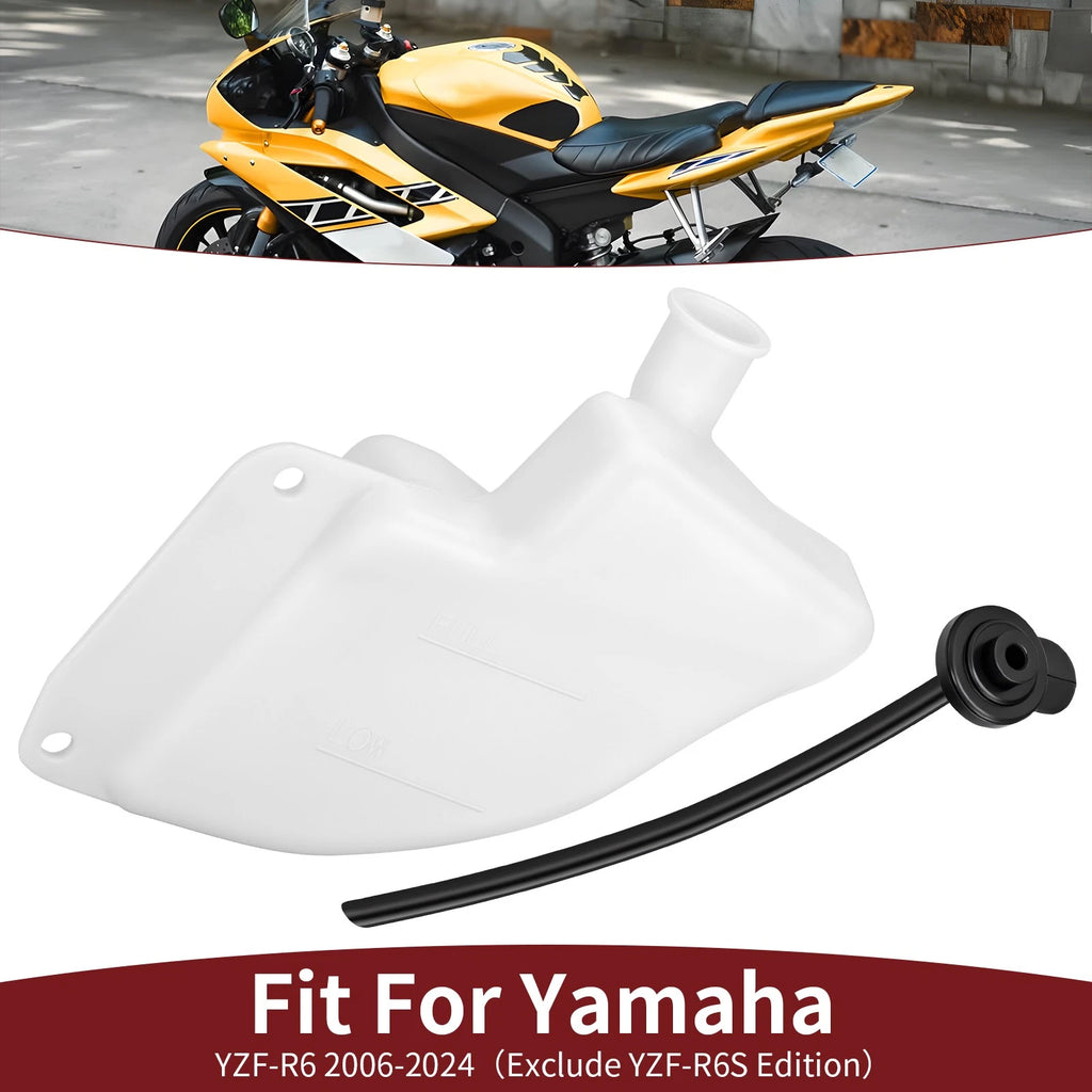 Radiator Reserve Tank w/ Cap for Yamaha YZF-R6 (2006–2024)