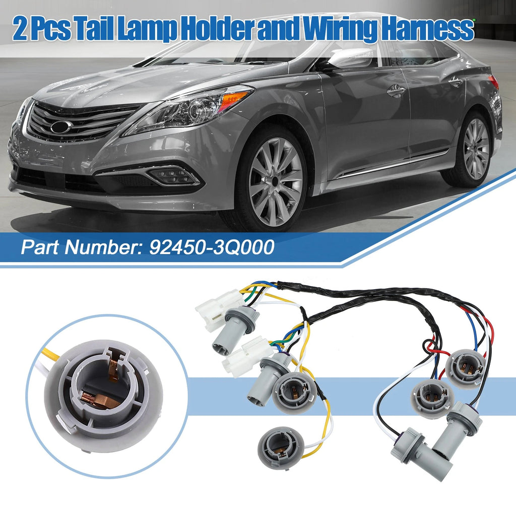Tail Lamp Wiring Harness Holder Replacement Pair for Hyundai Sonata (2011–2014)
