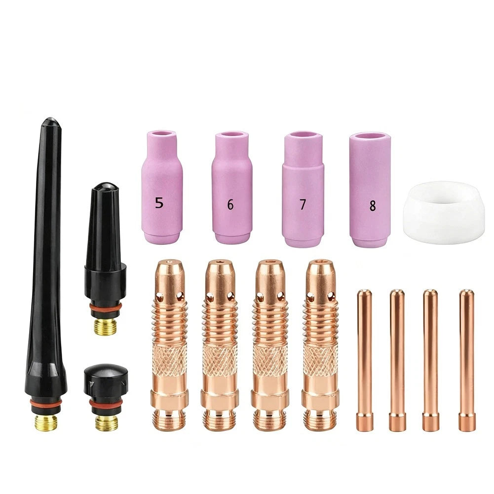 16-Piece TIG Kit Nozzle Collet Set for Welding