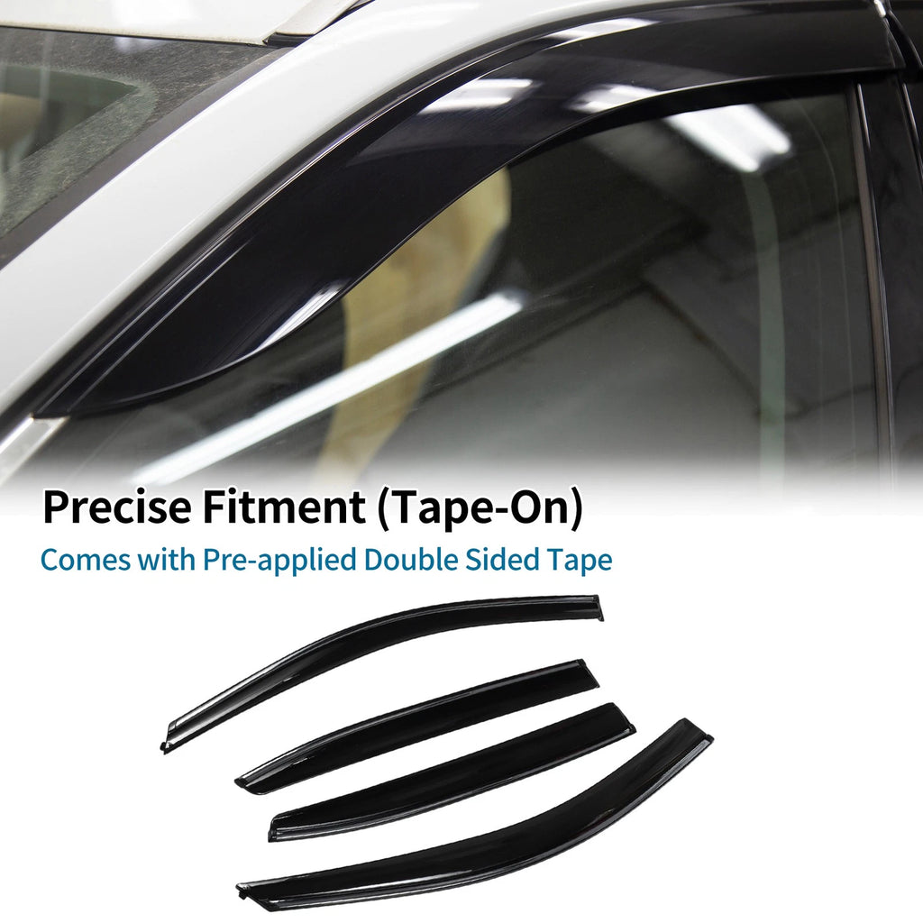 Window Deflectors Side Set for Honda Accord (2008–2012) Black Vent Visors