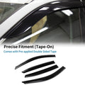 Window Deflectors Side Set for Honda Accord (2008–2012) Black Vent Visors