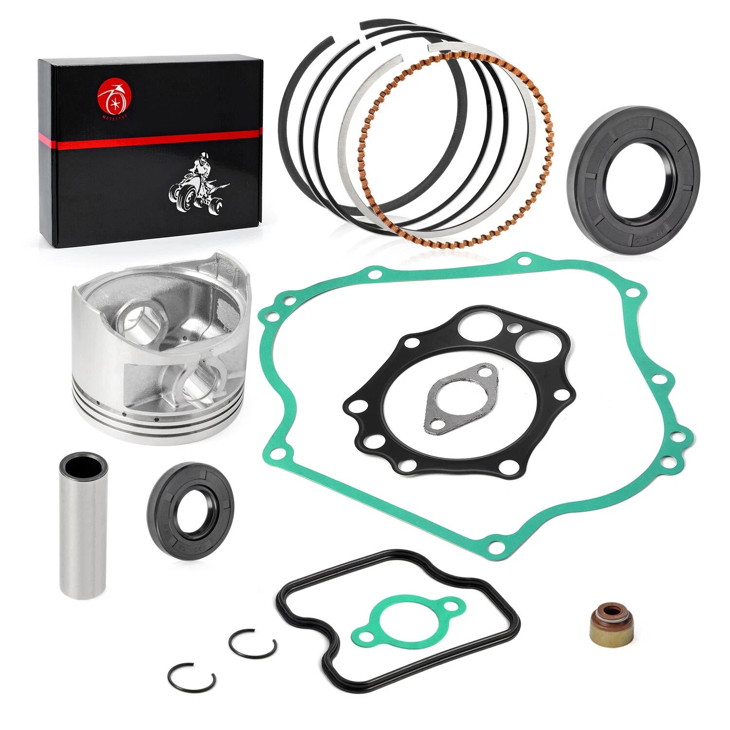 Top End Kit Piston Ring Gasket Seal for Club Car Golf Cart DS Precedent (FE350)